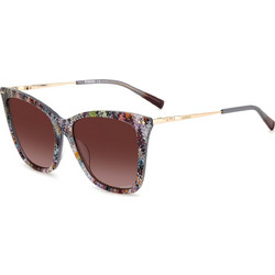 Missoni MIS0106S 193X Γυναικεία Γυαλιά Ηλίου Τετράγωνα Κοκάλινα Μεταλλικά Πολύχρωμα με Καφέ Polarized Φακό