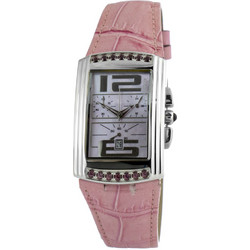 Chronotech Γυναικείο Ρολόι με Ροζ Δερμάτινο Λουράκι CT7018B-02S