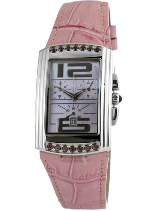 Chronotech Γυναικείο Ρολόι με Ροζ Δερμάτινο Λουράκι CT7018B-02S