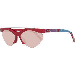 Emilio Pucci EP0137 66S Γυναικεία Γυαλιά Ηλίου Πολυγωνικά Κοκάλινα Μεταλλικά Κόκκινα με Ροζ Polarized Φακό