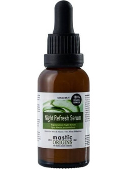 Mastic Origins Night Refresh Serum Προσώπου για Ανάπλαση & Λάμψη με Αλόη 30ml