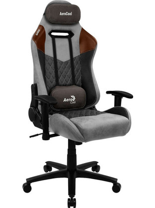 Aerocool Duke Καρέκλα Gaming Υφασμάτινη με Ρυθμιζόμενα Μπράτσα Γκρι AEROAC-280DUKE-BK