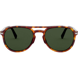 Persol PO3235S 24/31 Ανδρικά Γυαλιά Ηλίου Aviator Κοκάλινα Καφέ με Πράσινο Polarized Φακό