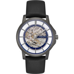 Kenneth Cole Ανδρικό Ρολόι Αυτόματο με Μαύρο Δερμάτινο Λουράκι KC50227002