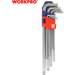 WORKPRO WP222007 Σετ Άλλεν Κλειδιά Μπίλιας Μακρυά 9 τμχ