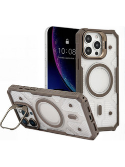 Διαφανής Θήκη MagSafe Με Camera Kickstand για iPhone 17 Pro Max - ΧΡΥΣΟ