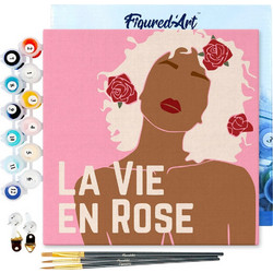 Figured'Art Καμβάς Ζωγραφικής με Αριθμούς - La Vie En Rose 20x20cm