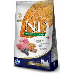 Farmina N&D Ancestral Grain Mini Adult with Lamb, Spelt, Oats & Blueberry 2.5kg