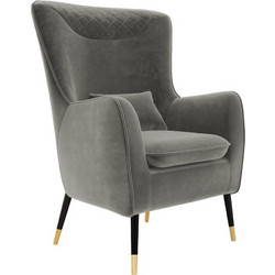 PoliHome Μπερζέρα Γκρι Lofner 162546039