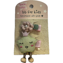 bb Klostermann Παιδικά Κοκαλάκια Handmade clips (Λουλούδι & Αστέρι)