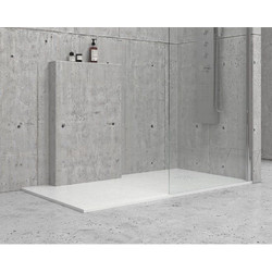 Karag Pietra Ορθογώνια Ντουζιέρα 70x120cm Bianco