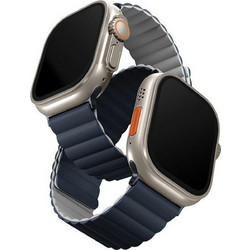 Uniq Revix Reversible Λουράκι Σιλικόνης Grey / Blue (Apple Watch 42 / 44 / 45 / 49mm)