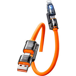 Hyperloq(TM) NeoCable Pro 240W Καλώδιο - Πορτοκαλί 1.2m