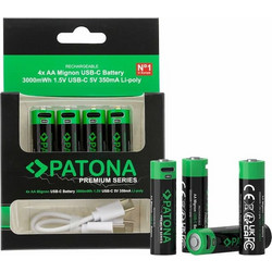Patona Premium Επαναφορτιζόμενες Μπαταρίες AA Li-ion 2000mAh 1.5V 4τμχ