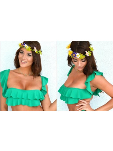 Γυναικείο Μαγιό Total Green Bikini Top Πράσινο