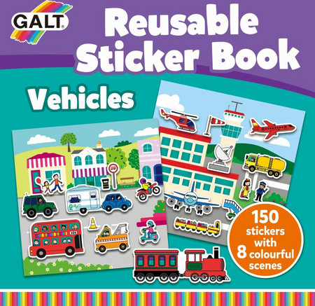 Galt - Reusable Sticker Book - Vehicles (31024695)