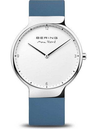 Bering Max Rene Ανδρικό Ρολόι με Μπλε Καουτσούκ Λουράκι 15540-700