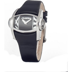 Chronotech Γυναικείο Ρολόι με Μαύρο Δερμάτινο Λουράκι CT7681L-02