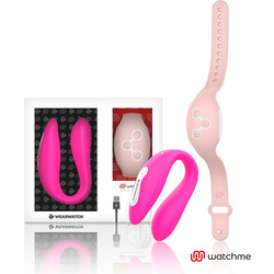 Wearwatch Dual Pleasure Wireless Watchme Διπλός Δονητής για Ζευγάρια με Τηλεχειριστήριο Ροζ