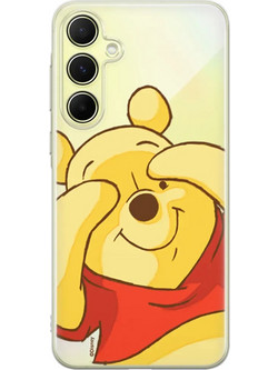 Disney Case Samsung Galaxy A55 5G Winnie the Pooh Partial Print Hiding Transparent