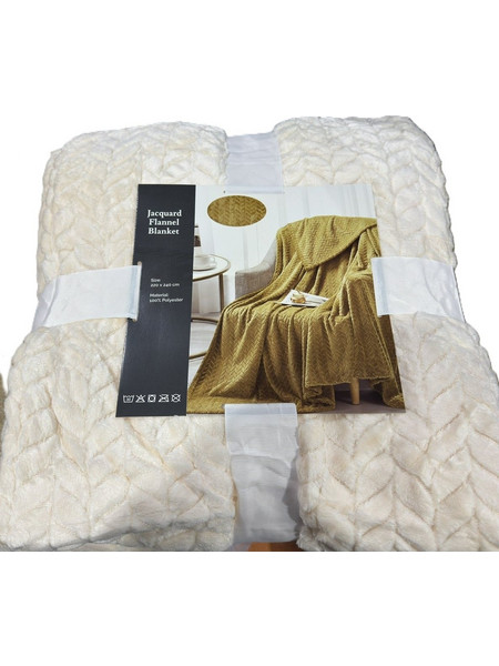 Κουβέρτα 220x240 Υπέρδιπλη 320gsm Fleece Palatex Tango- Ecru