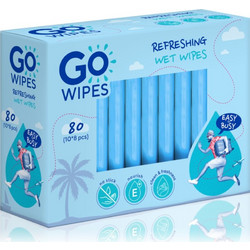 GoWipes Refreshing Wet Wipes δροσιστικά υγρά μαντηλάκια για τα χέρια 10x8 τμχ