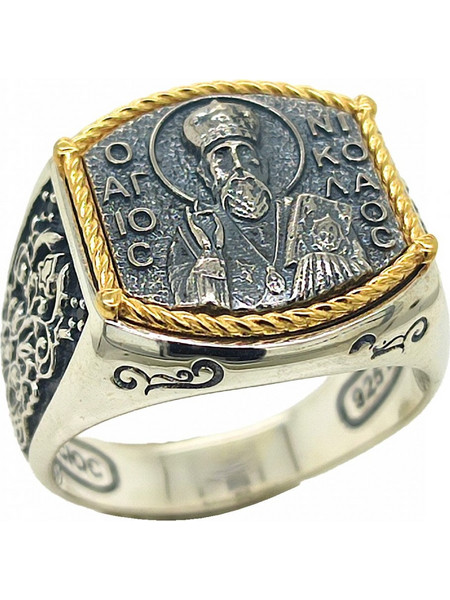 Δαχτυλίδι Anastasios Creations ασήμι 925 με Τον Άγιο Νικόλαο FD602