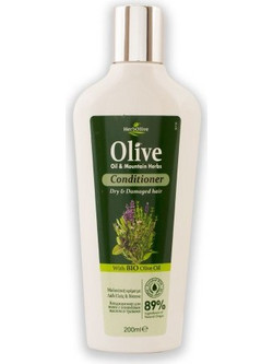 Herbolive Oil & Mountain Herbs Φυτικό Conditioner για Όγκο & Επανόρθωση για Ξηρά & Ταλαιπωρημένα Μαλλιά 200ml