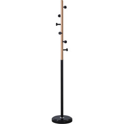 Pakketo Sinem Καλόγερος Μεταλλικός Φυσικό / Μαύρο 30x30x175cm