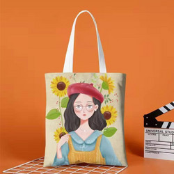 Tote Bag AMBER Girl With Sunflowers AM2049-2