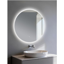 ΣΤΡΟΓΓΥΛΟΣ ΚΑΘΡΕΦΤΗΣ ΧΩΡΙΣ ΠΛΑΙΣΙΟ LED ΛΕΥΚΟ ΦΩΣ LED Φ80 ΧΡΩΜΑ ΓΥΑΛΙ