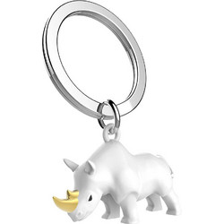 Μπρελόκ Metamorphose Rhino White / Gold Horn Keyring
