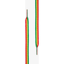 URBAN CLASSICS Men White Flat Tubelaces 120cm - RASTA - 10153P-RASTA