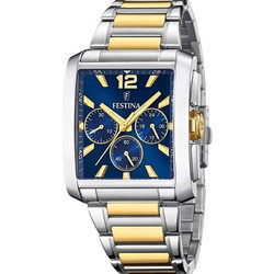 Festina Ανδρικό Ρολόι Χρονογράφος με Χρυσό Μεταλλικό Μπρασελέ F20637/1