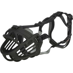 Trixie Muzzle Flex Φίμωτρο Σκύλου Σιλικόνης/ Nylon/ Νεοπρενίου Μαύρο XLarge
