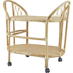 Artekko Artekko Rattan Τρόλεϊ - Μπαρ από Ρατάν σε Φυσική Απόχρωση (91.4x53.9x86.4)cm SA80057-AB