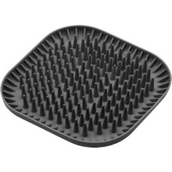 Fiboo Slow Feeder Fiboowl Spiky Ανθρακί 19cm - Αντιολισθητικό Πατάκι Μπολ για Γάτες & Μικρές Φυλές Σκύλων