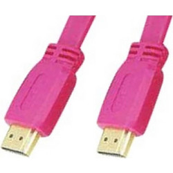Καλώδιο HDMI 1.4 Flat HDMI Male to HDMI Male 5m Pink 04.001.0335