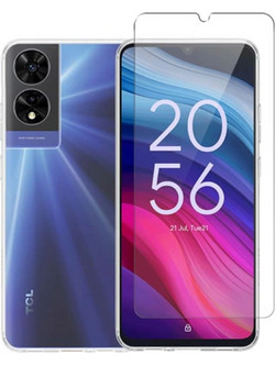 Θήκη + Προστατευτικό οθόνης TCL 505 - Vivid Back Cover + Full Face Tempered Glass - Διάφανο