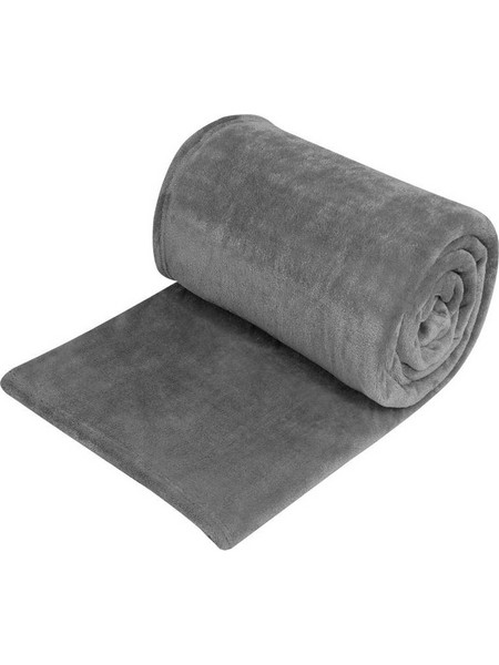 Κουβέρτα Βελουτέ Διπλή Γκρι 230x220cm