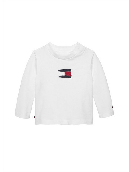 Tommy Hilfiger Βρεφική μπλούζα Small Flag Tee KN0KN02128 YBR - White