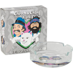 RIPNDIP X CHEECH AND CHONG I LOVE ASHTRAY CLEAR