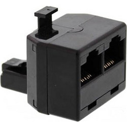 Adaptor Rj11-8P8C 1αρσενικό/2θηλυκά Well TEL-0007-8/8BK-WL