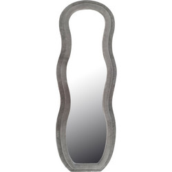 Καθρέπτης Glinde Inart βελούδο σε γκρι απόχρωση 50x3.3x150εκ