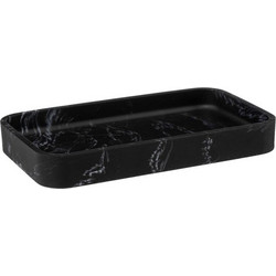 Θήκη για σαπούνι 5Five με διαστάσεις 19x11x2,5cm - Μαύρη