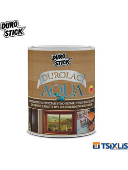 Durostick Durolac Aqua Βερνίκι Επιφάνειας Διαλύτου Satin Διάφανο 2.5lt