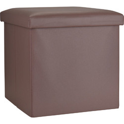 Estia ESTIA ΣΚΑΜΠΟ CUBE LEATHER ΜΕ ΑΠΟΘΗΚΕΥΤΙΚΟ ΧΩΡΟ ΚΑΦΕ