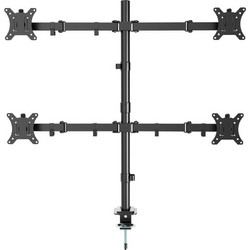 Gembird MA-D4-01 Adjustable desk 4-display mounting arm (rotate, tilt, swivel) 13"-32" up to 10kg per screen