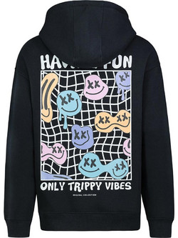 Sublevel Only Trippy Vibes Ανδρικό Φούτερ με Κουκούλα Μαύρο H10608BC21477M23400