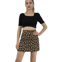 Fullah Sugah 3220040818 Υφασμάτινη Μίνι Φούστα Brown